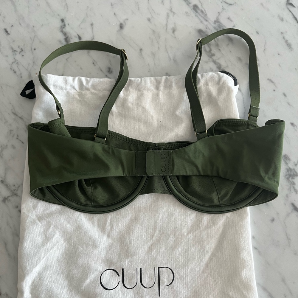 New CUUP The Balconette in Satin - color vine shine